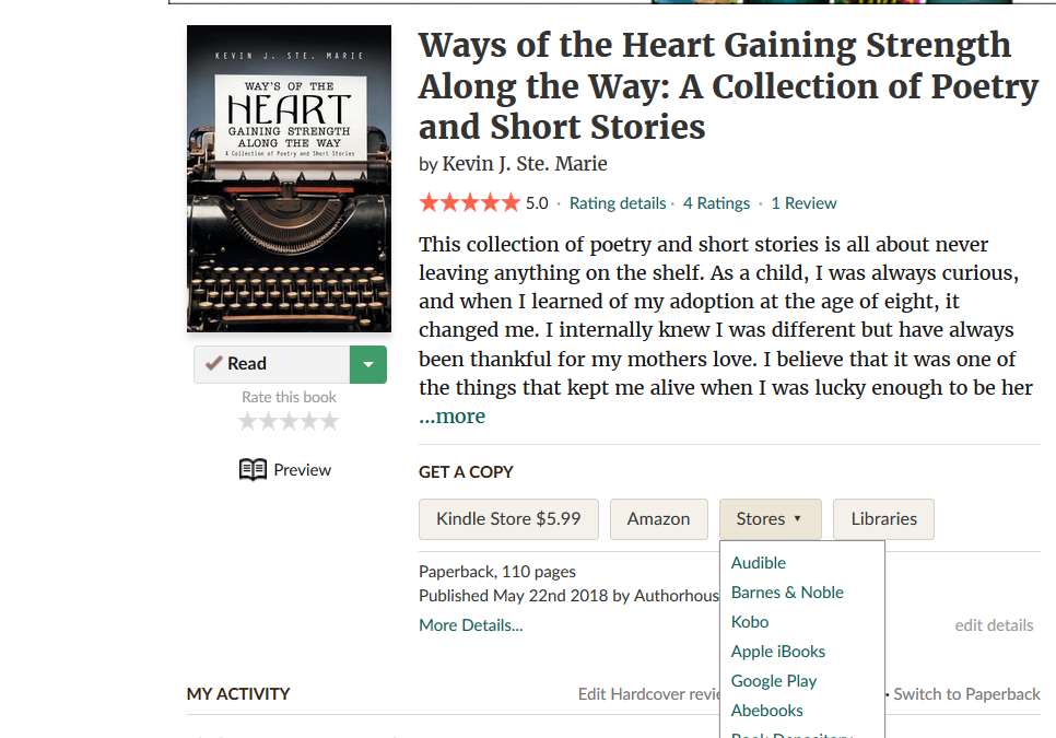Ways of the Heart Gaining Strength Along the Way is now on Goodreads…